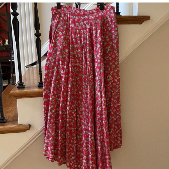 NATURAL LIFE Red Floral Midi Skirt - Picture 6 of 8